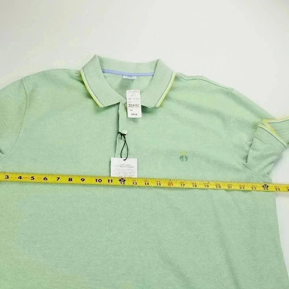 Brooks Brothers Slim Fit Size 2XL Embroidered Logo Green Cotton Performance Polo - Picture 2 of 10